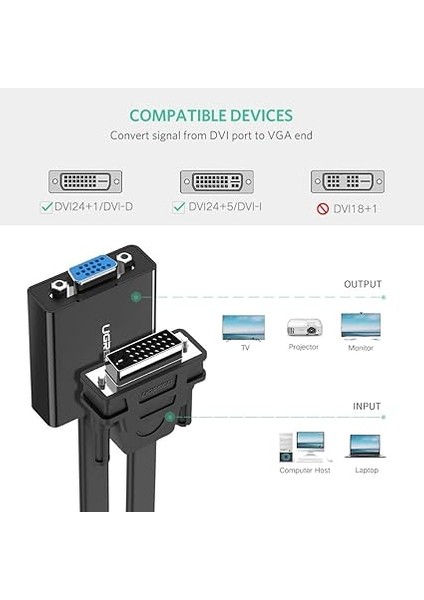 DVI Erkek To VGA 24+1 Dişi Dönüştürücü Adaptör indirimleri