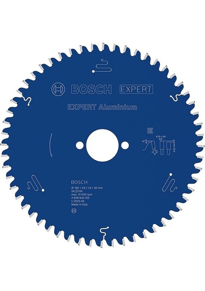 Professional Accessories Daire Testere Bıçağı, 2608644095 Alüminyum_parent 165 mm Için, 2608644102