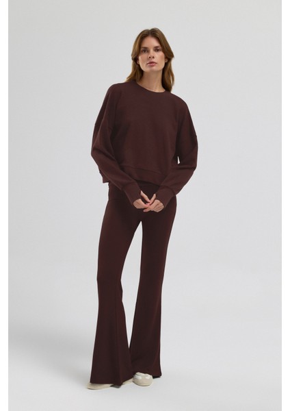 Luna %100 Pamuk Sırt Pencereli Sweatshirt