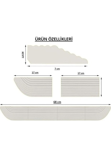 1,8 cm Yükseklik - Beyaz - Robot Süpürge, Tekerlekli Sandalye Kapı Eşik Rampası…. (Beyaz) modelleri