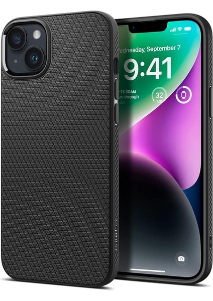 iPhone 14 Plus ile Uyumlu Kılıf Liquid Air Matte Black - ACS04891