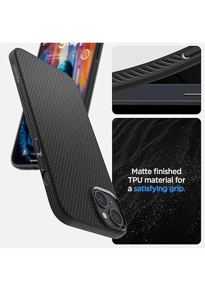 iPhone 14 Plus ile Uyumlu Kılıf Liquid Air Matte Black - ACS04891 fırsatları