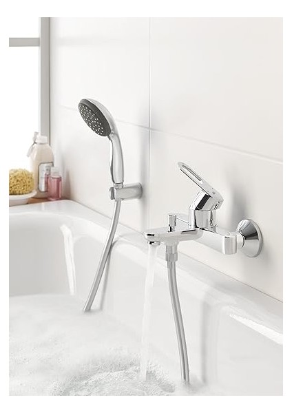 Vitalio Start 100 El Duşu, 2 Akışlı, Düşmeye Dayanıklı, Su Tasarruflu, Kireç Önleyici Sistem, Banyo, Duş Başlığı, Krom, 27946000 fırsatları