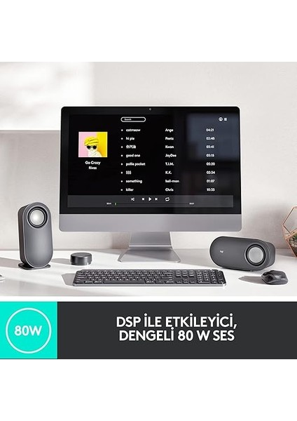 Z407 2.1 Bluetooth Hoparlör Sistemi, Subwoofer, Kompakt Tasarım, Kontrol Kadranı, 20 M Kablosuz Kullanım Mesafesi, 80 W, Siyah fiyatları