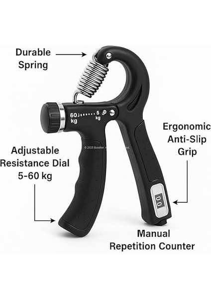 Ayarlanabilir Sayaçlı El Yayı 5-60 kg Dirençli Bilek ve Ön Kol Güçlendirici Egzersiz Aleti Ergonomik Tasarımlı Kavrama Geliştirici Spor Ekipmanı fırsatları