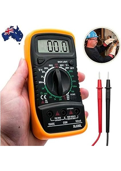 LCD Dijital Multimetre Voltmetre Ac Dc Voltage Otomatik Ranging Multi Metre Test Cihazı Circuit Checker Buzzer (Sarı) fırsatları