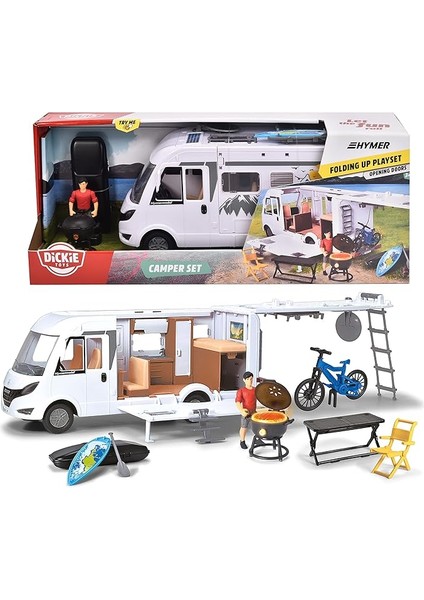 Kamp Seti Aracı, Oyuncak Karavan, Camper Set, 30 Cm, 203837021
