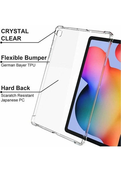 Galaxy Tab S6 Lite SM-P620 SM-P625 2024 10.4" ile Uyumlu Darbelere Dayanıklı Şeffaf Kapak Case fiyatları
