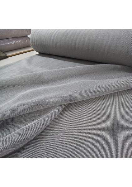 Modern Panama Keten Tül Perde - Açık Gri - Pileli Dikim 1x2,5 Pile - KTN12 indirimleri