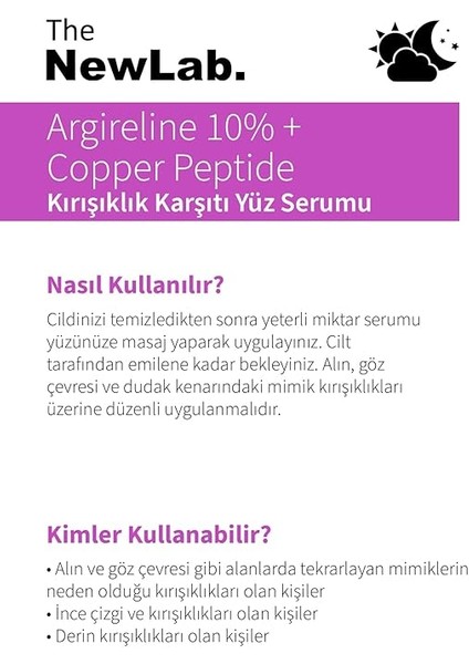 Newlab. Kırışıklık Karşıtı 10% Argireline Serum + Copper Peptide modelleri