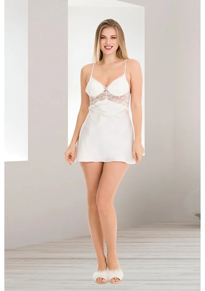 Lady Lingerie Askılı Saten Gecelik Sabahlık Takım fiyatları