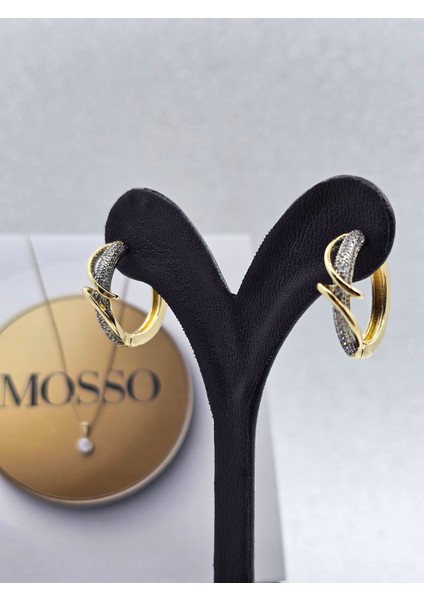 Xuping Zirkon Taşlı Sarmal Model Çelik Küpe modelleri