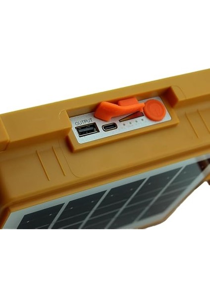 Aydınlatma 200W Solar ve USB Şarjlı Projektör (Flaşörlü) 3 Renk Işık/powerbank/şarj Göstergeli - 5 Kademeli fırsatları