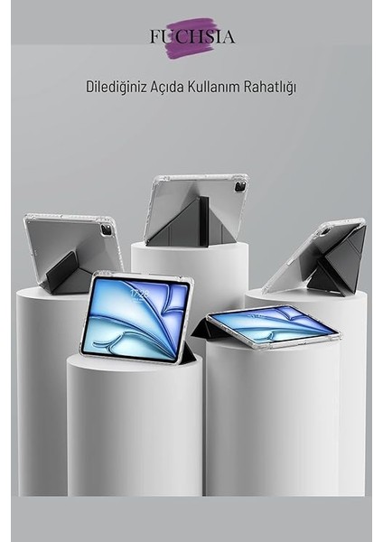 11. Nesil Ile Uyumlu A16 2025 11 Inç Kalem Bölmeli Standlı Fuchsia Tri Folding Tablet Kılıfı Koyu Yeşil indirimleri