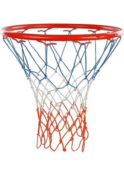 Basketbol Filesi - Basketbol Pota Ağı - Mavi-Beyaz-Turuncu (2 Adet)