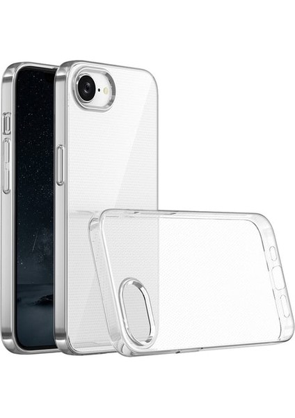 Apple iPhone 16E Kılıf Kamera Korumalı Yumuşak Şeffaf Silikon