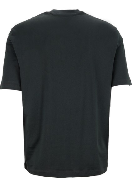 Bisiklet Yaka Baskılı Siyah Erkek T-Shirt XM000269 AF12112 UB001 T-Shırt