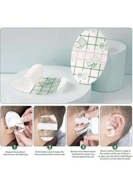 20 Adet Su Geçirmez Yapışkanlı Kulak Koruyucu, Tek Kullanımlık Kulak Koruyucu Bant Yüzme Duş fiyatları