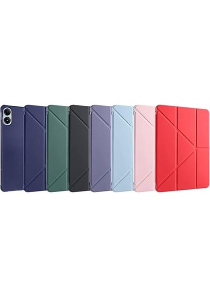 Xiaomi Poco Pad ile Uyumlu Kılıf Tri Folding Silikon Kalem Bölmeli Katlanabilir Standlı Pu Deri Yumuşak Kapak, Tablet Kılıfı [kalem Alanı, Akıllı Kapak, Uyku Modlu] (Siyah) modelleri