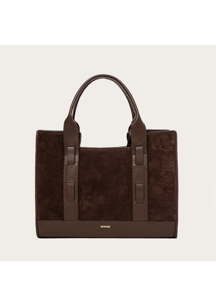 Magna Hakiki Süet Premium Tote Çanta