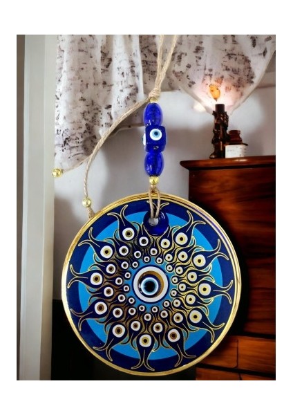 Dekoratif Desen Nazar Boncuklu Duvar Süsü Cam Duvar Dekoru modelleri