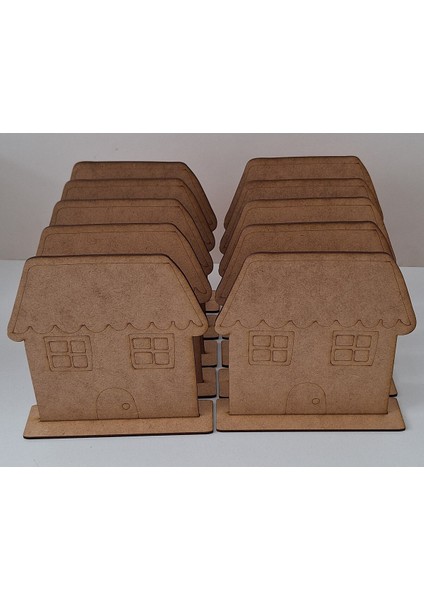 Kahverengi Ahşap Boyama Seti, Çocuklar Için Eğlenceli ve Öğretici Aktivite Malzemesi