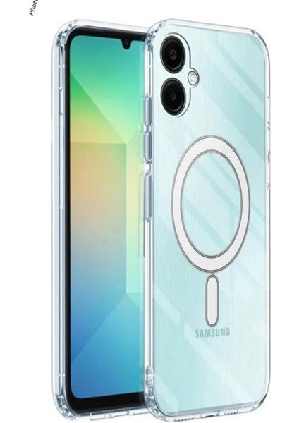 Samsung Galaxy A05S Uyumlu Magesafe Wireless Şarj Özellikli Şeffaf Silikon Kılıf