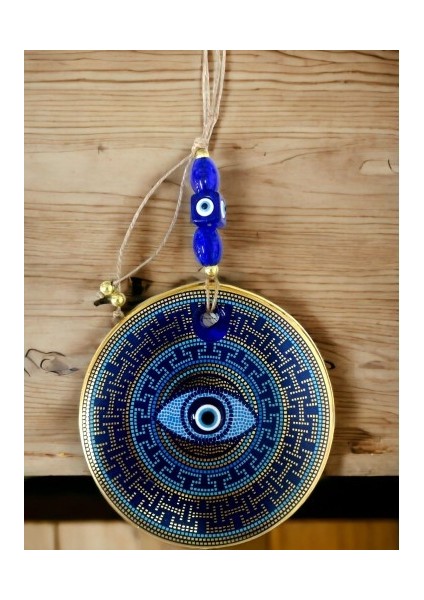 Renkli Noktalama Vurgulu Nazar Boncuklu Gözlü Duvar Süsü Renkli Duvar Dekoru