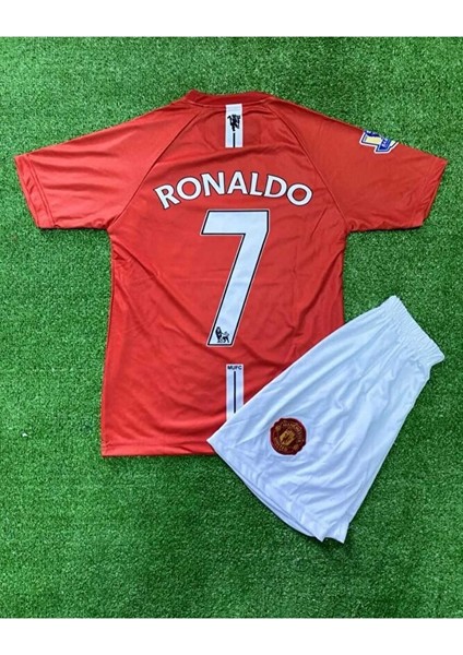 M/united Moskova 2008 Sezonu Prime Cristiano Ronaldo Iç Saha Çocuk Forması 4'lü Set (Kırmızı HD1199
