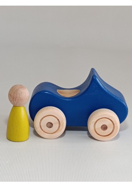 Ahşap Oyuncak Araba, Sarı Lacivert Renk Seçenekleriyle Eğlenceli ve Güvenli Kullanım fiyatları