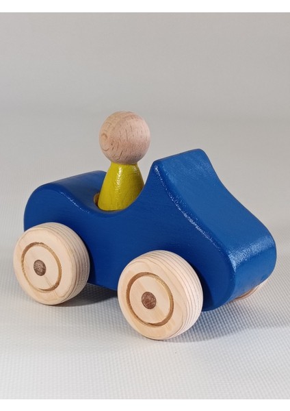 Ahşap Oyuncak Araba, Sarı Lacivert Renk Seçenekleriyle Eğlenceli ve Güvenli Kullanım modelleri