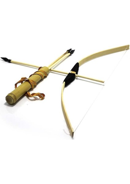Renkli Ahşap Ok Yay Seti, Eğlenceli ve Güzel Hobi Malzemesi