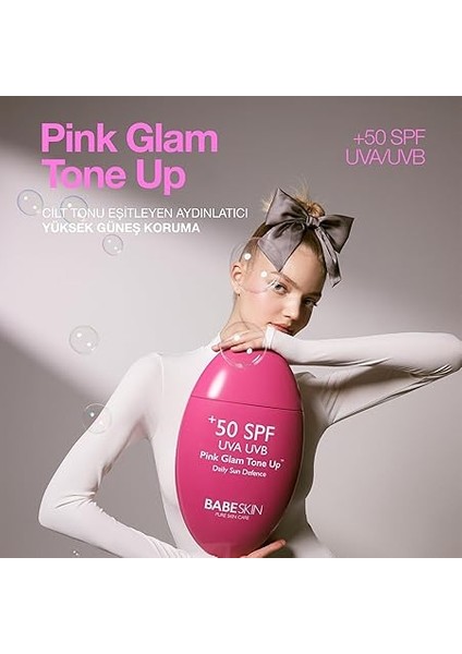 Ton Eşitleyici, Aydınlatıcı,leke Karşıtı, Yüz Güneş Kremi, Pink Glam Tone Up, +50 Spf, 50ML, Tüm Ciltler fiyatları