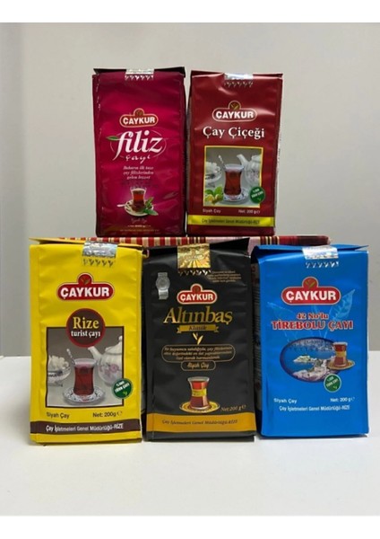 Tirebolu 42, Altınbaş, Filiz, Çay Çiçeği, Turist Çayı 200 gr x 5