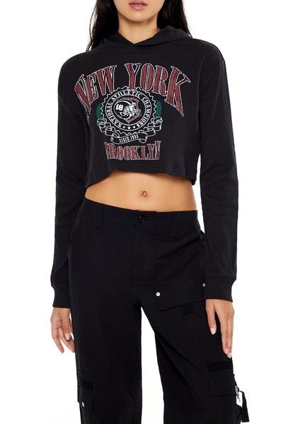 Baskılı Crop Sweatshirt fiyatları