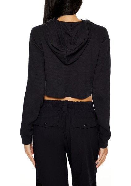 Baskılı Crop Sweatshirt modelleri