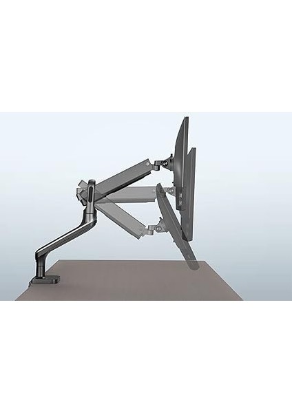 Monitör Tutucu - Masa Kelepçesi - Tekli Montaj - Gazlı Amortisör - Entegre USB Bağlantı Noktaları - 32 Inçe Kadar - Uzay Grisi indirimleri