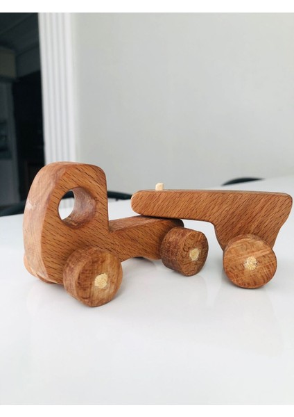 Renkli Ahşap Montessori Ağaç Çekmeli Araba, Çocuklar Için Güvenli ve Eğlenceli Oyuncak