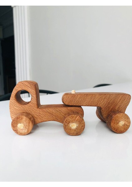 Renkli Ahşap Montessori Ağaç Çekmeli Araba, Çocuklar Için Güvenli ve Eğlenceli Oyuncak indirimleri