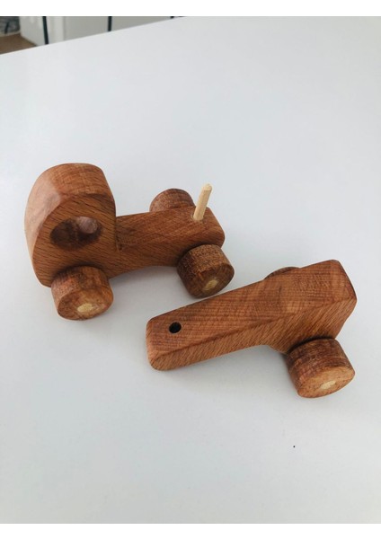 Renkli Ahşap Montessori Ağaç Çekmeli Araba, Çocuklar Için Güvenli ve Eğlenceli Oyuncak