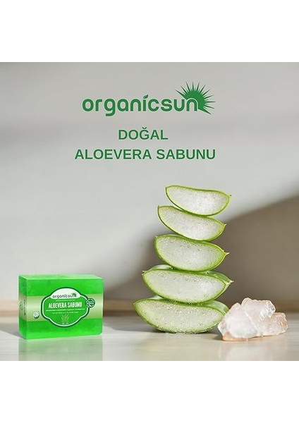 Doğal Aloe Vera Sabunu 140 gr Tüm Cilt Tipleri Için Yatıştırıcı ve Canlandırıcı Etkili indirimleri