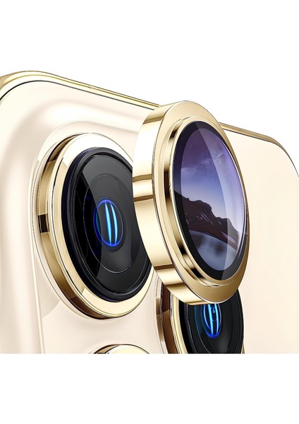 Apple iPhone 14 Pro Max Gerçek Cam Safir Lens Koruma Altın