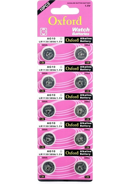 AG10 - LR54-189 - 1130 1.5V Alkalin Saat Pili 10 Adet