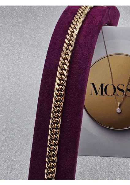 Xuping Gurmet Italyan Model Işleme Detaylı Zincir Çelik Bileklik