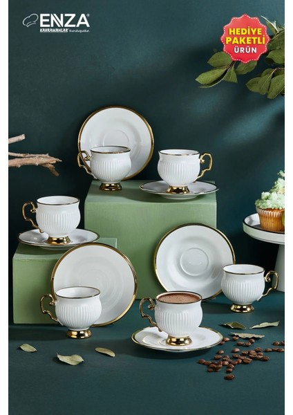 Mihrap 6 Kişilik Porselen Fincan Takımı