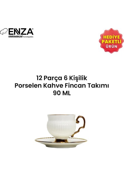 Mihrap 6 Kişilik Porselen Fincan Takımı fırsatları