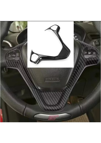 Fiesta Courier 2012-2019 Için Karbon Fiber Direksiyon Paneli Kapağı Çerçeve Çıkartması fiyatları