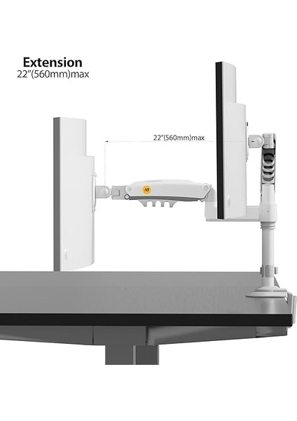 Bayou Nb H180 17-27" Çift Kol 2-9 kg Amortisörlü Monitör Standı (Beyaz) indirimleri