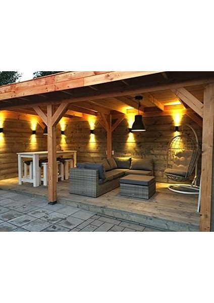 Çift Yönlü Duvar Aplik Siyah Iç ve Dış Mekan Bahçe Aydınlatma modelleri