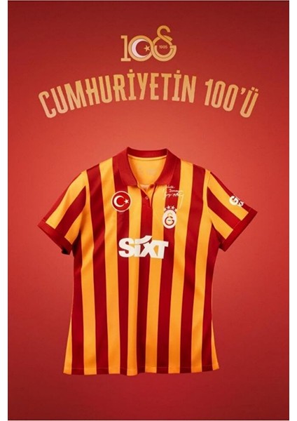 Galatasaray - 100.YIL Imzalı Seri Yetişkin Isimsiz Yakalı Forma